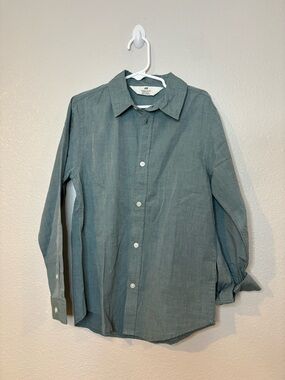 H&M Boy’s Button-Down Shirt in Muted Teal